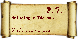 Meiszinger Tünde névjegykártya